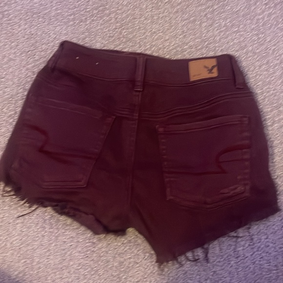 RED AMERICAN EAGLE JEAN SHORTS - Picture 3 of 3